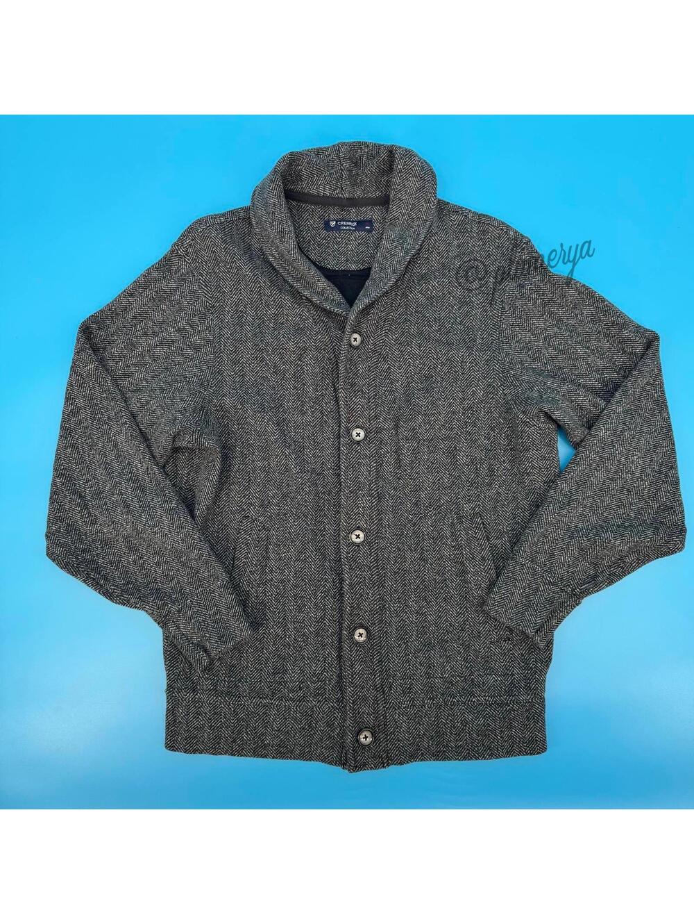 Daniel Cremieux Collection 100% Cotton Mens Shawl Collar Cardigan Size M